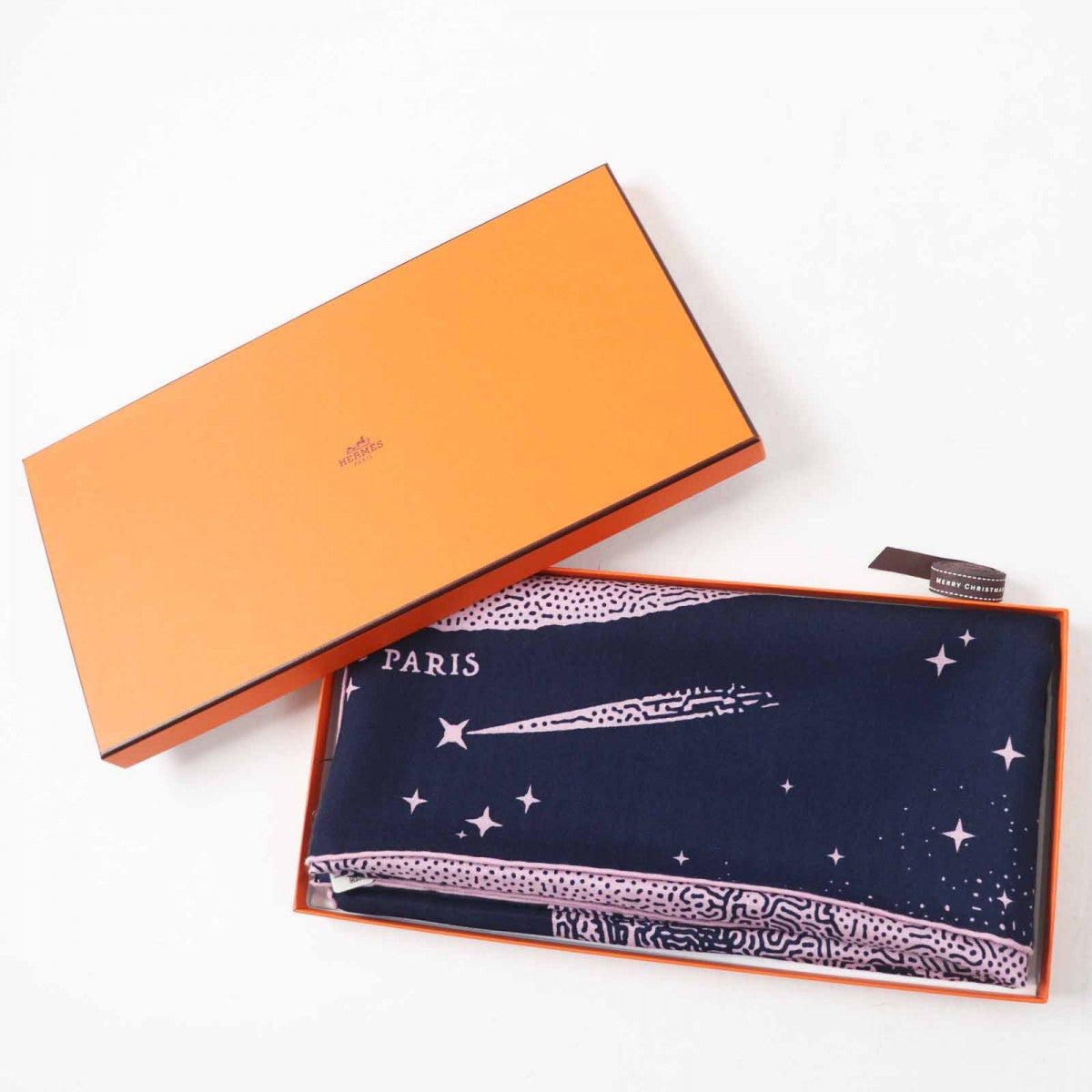HERMES scarf Main: 70% cashmere, Main: 30% silk Marine Views Caljean 140 Clair de lune Women