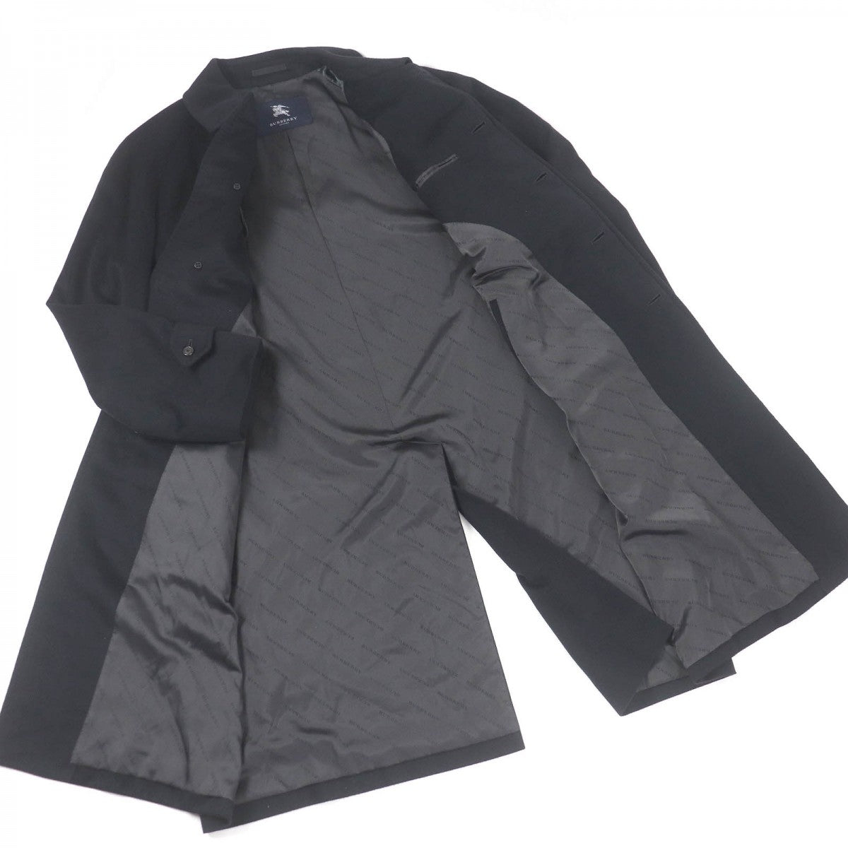 BURBERRY LONDON Stainless collar coat Outer: 60% cashmere, Outer: 40% silk, Lining: cupra, Lining: polyester black mens