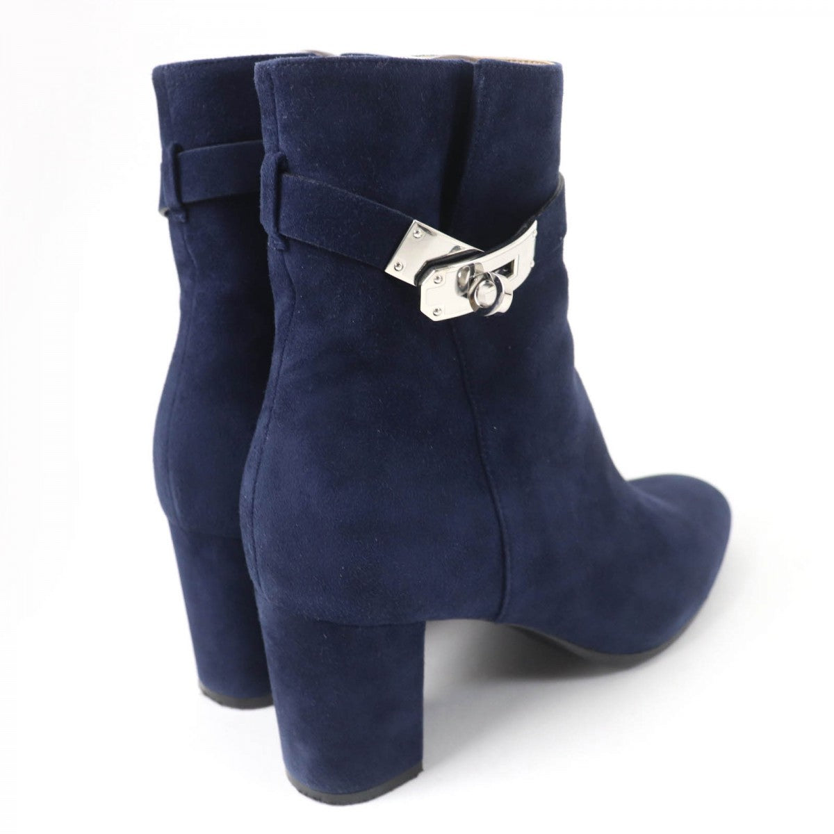 HERMES short boots Main: Suede leather Navy Saint Germain Women 36.5
