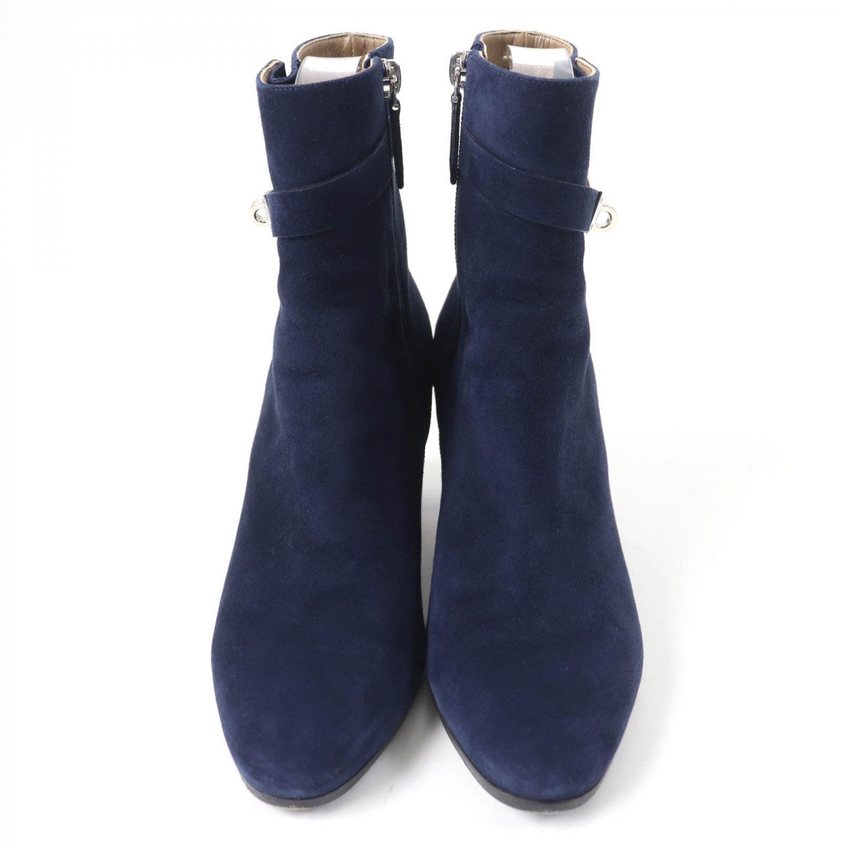 HERMES short boots Main: Suede leather Navy Saint Germain Women 36.5