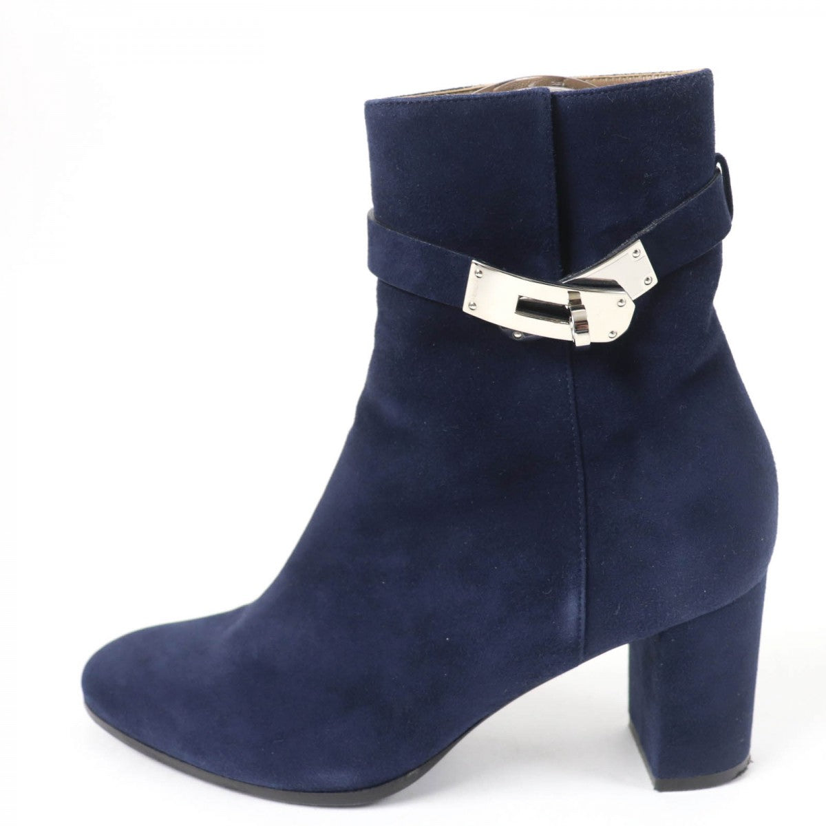 HERMES short boots Main: Suede leather Navy Saint Germain Women 36.5