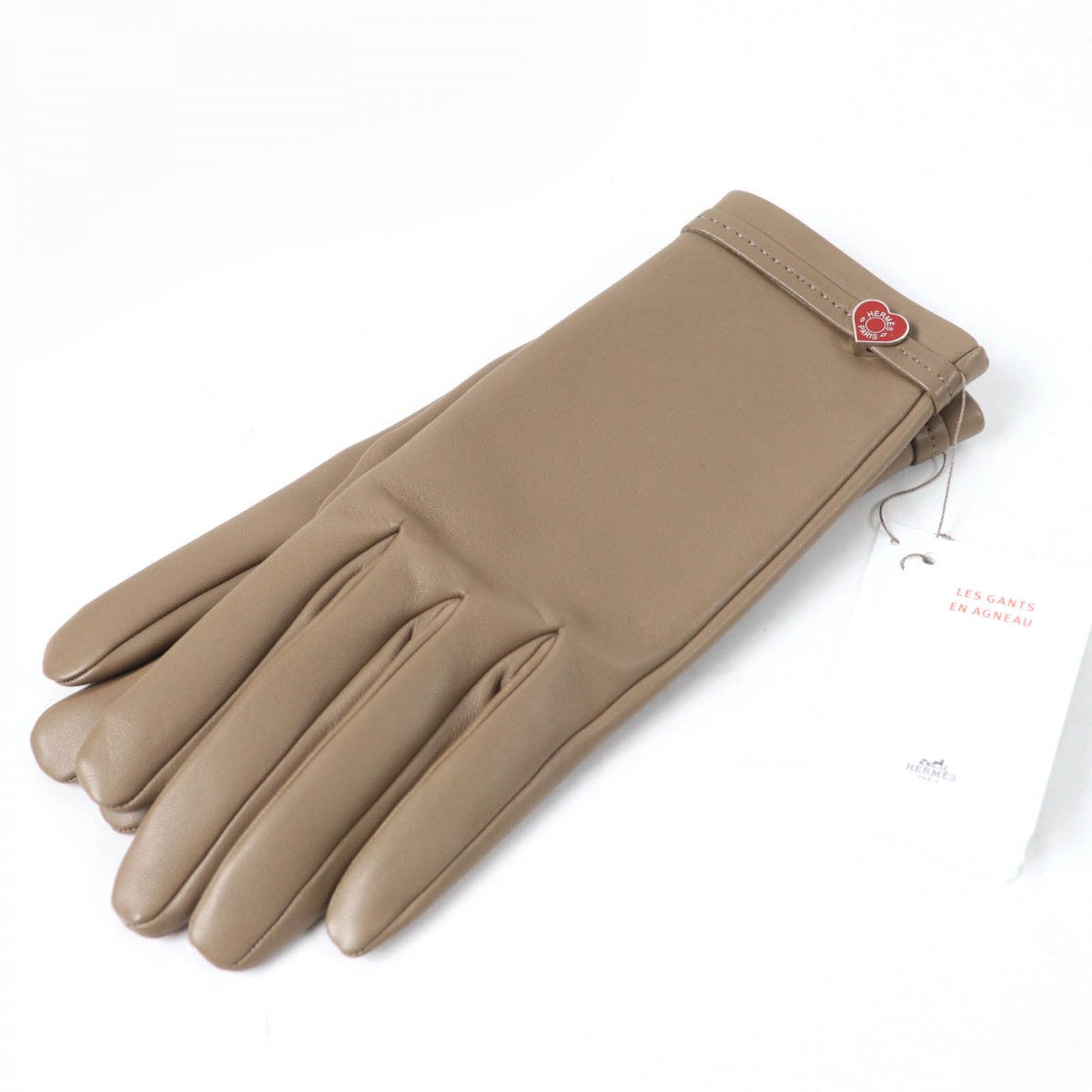 HERMES gloves Main: Lamb leather, Part: 100% silk Etope Dream Love Women 7.5
