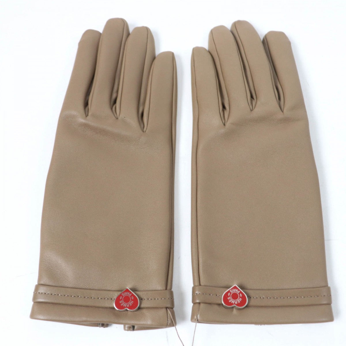 HERMES gloves Main: Lamb leather, Part: 100% silk Etope Dream Love Women 7.5