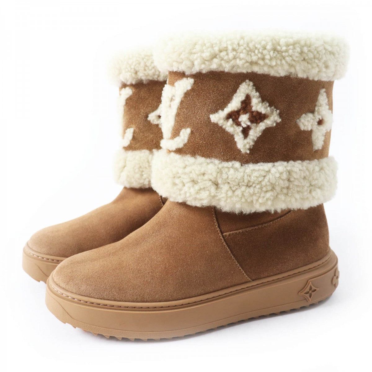 LOUIS VUITTON boots 1A95DS Main: Mouton Brown type Snowdrop Line Women 36