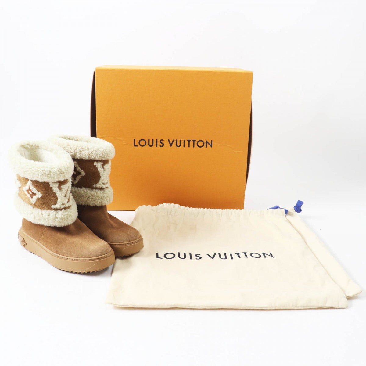 LOUIS VUITTON boots 1A95DS Main: Mouton Brown type Snowdrop Line Women 36