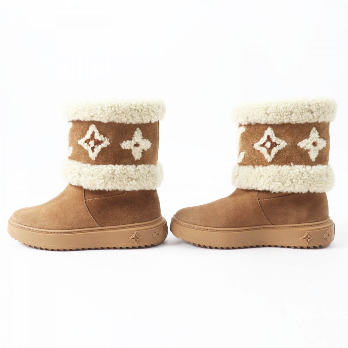 LOUIS VUITTON boots 1A95DS Main: Mouton Brown type Snowdrop Line Women 36