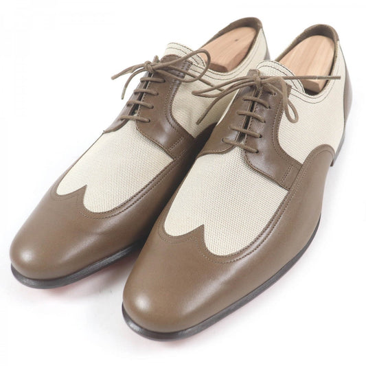 HERMES Dress shoes Main: Canvas, Main: Leather Brown mens 40.5