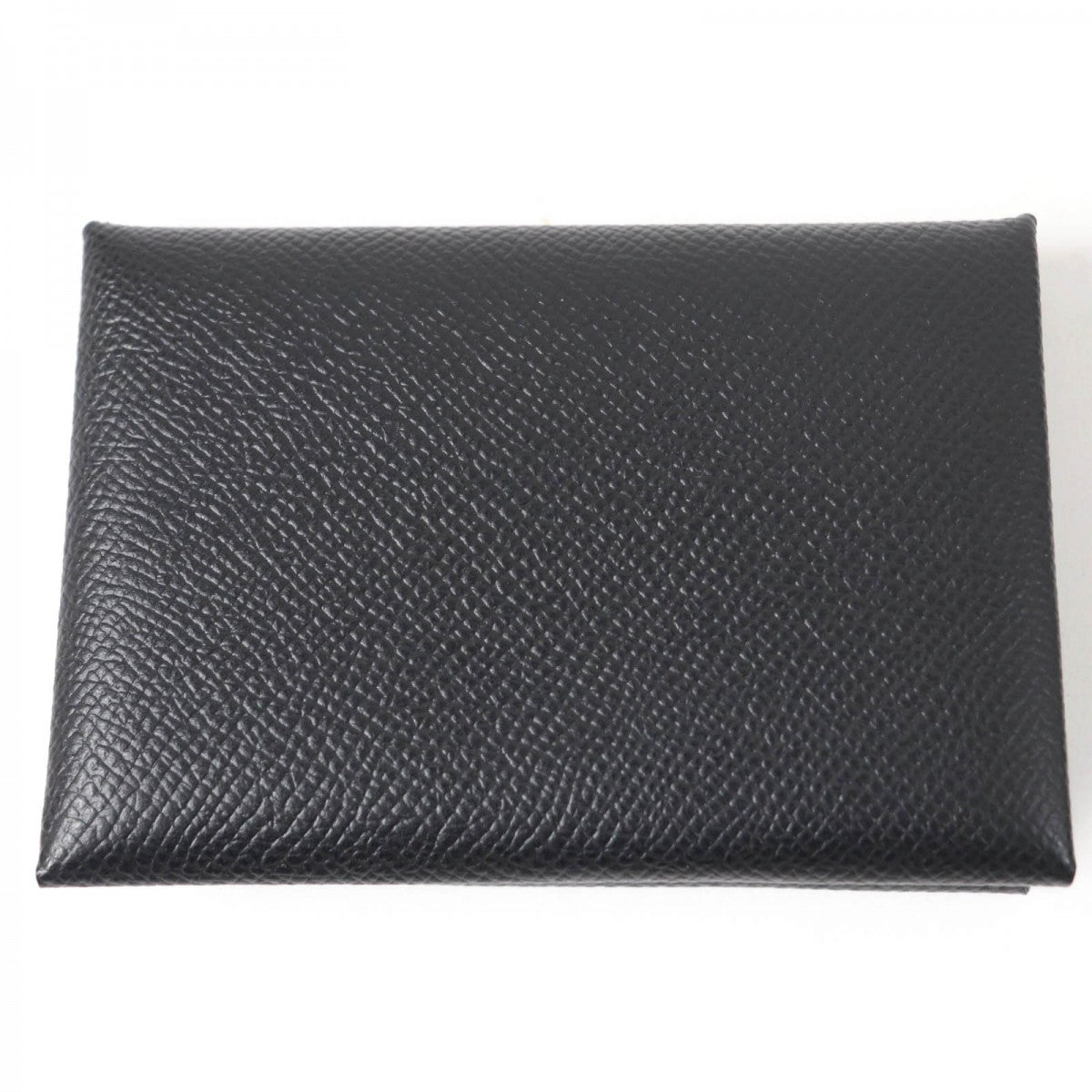 HERMES Coin case Main�FEpsom black Calvi duo Women(Unisex)