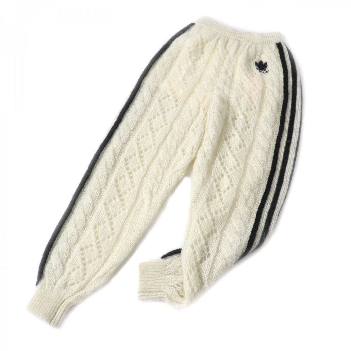 GUCCI Pants 721504 Main: 67% mohair, 28% nylon, 5% wool, part: 64% mohair, 28% nylon, 1% polyurethane, part: 67% mohair, 28% nylon, 5% wool, inner: 75% acetate, 25% silk Ivory black Women XS