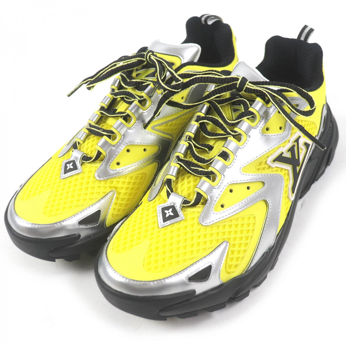 LOUIS VUITTON Low cut sneakers Main: Mesh, yellow LV Tatic Line mens 7