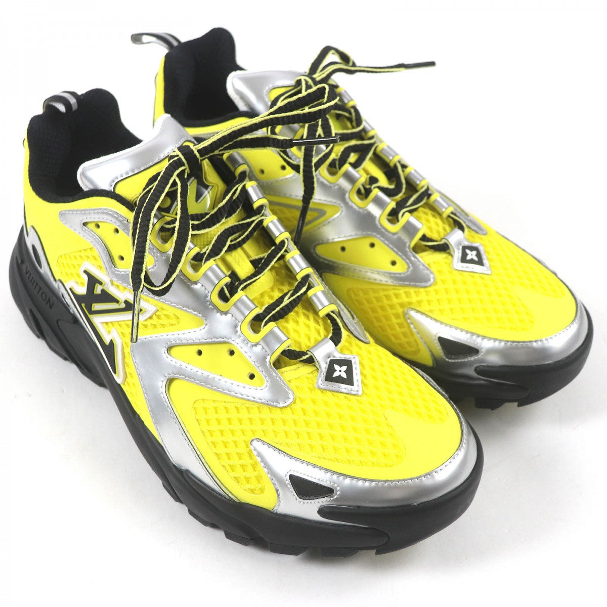 LOUIS VUITTON Low cut sneakers Main: Mesh, yellow LV Tatic Line mens 7