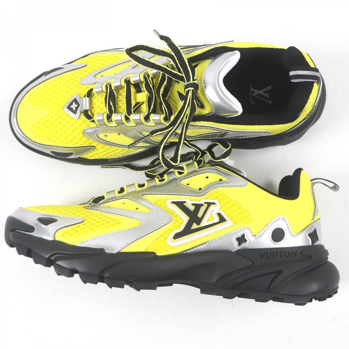 LOUIS VUITTON Low cut sneakers Main: Mesh, yellow LV Tatic Line mens 7