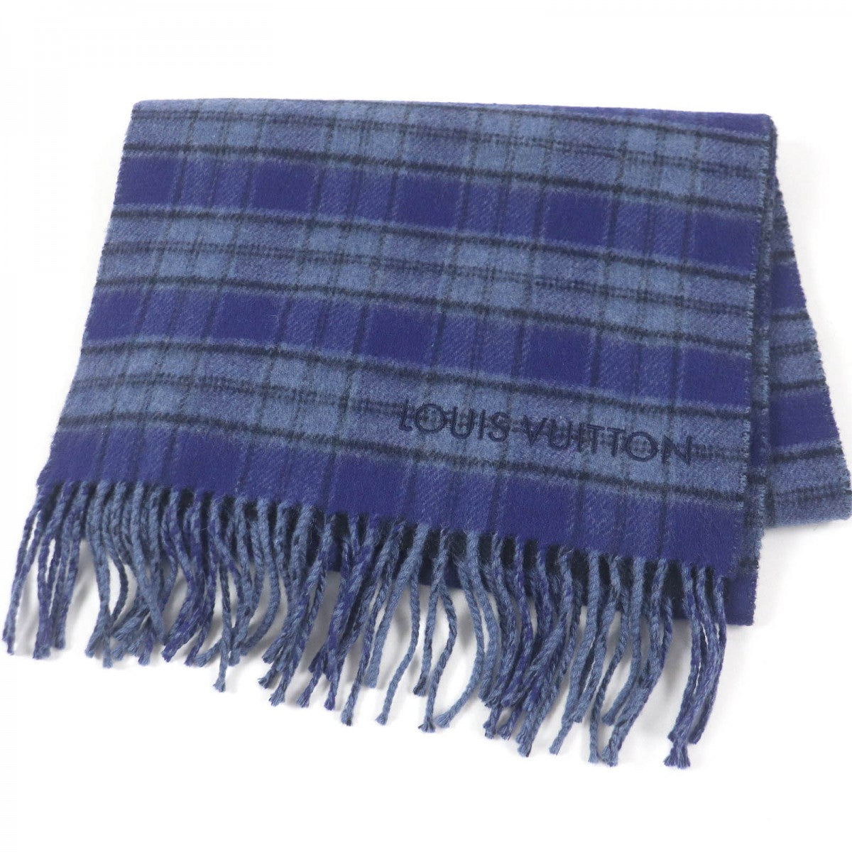 LOUIS VUITTON Scarf M73449 Main: 100% cashmere Navy mens