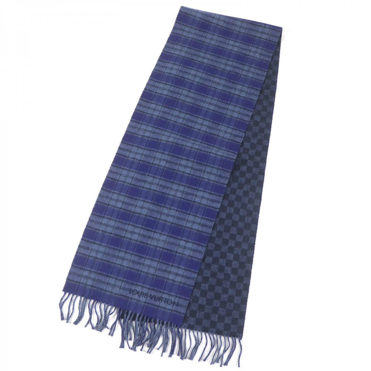 LOUIS VUITTON Scarf M73449 Main: 100% cashmere Navy mens