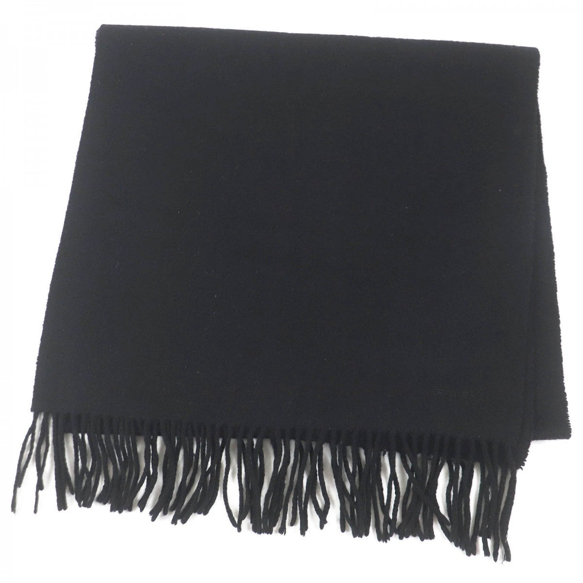 HERMES Scarf Main: 100% cashmere black mens