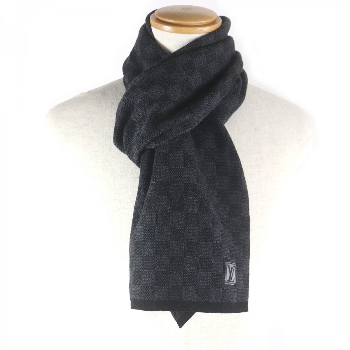 LOUIS VUITTON Scarf M70028 Main: 100% wool black mens