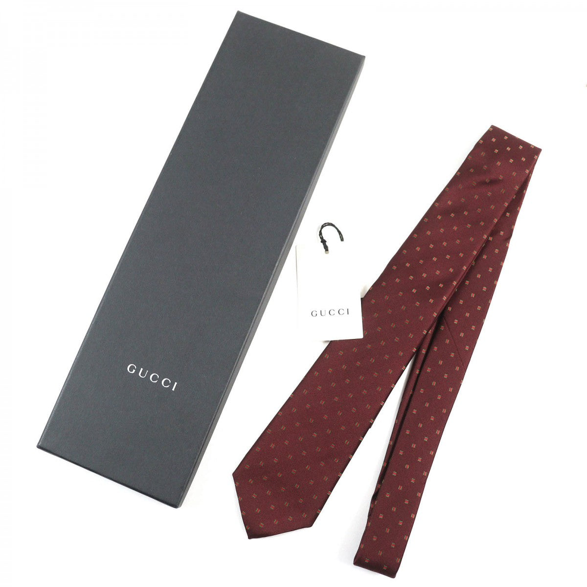 GUCCI tie 406354 Main: 100% silk, Lining: 60% cupra, Lining: 40% silk Bordeauxtype mens
