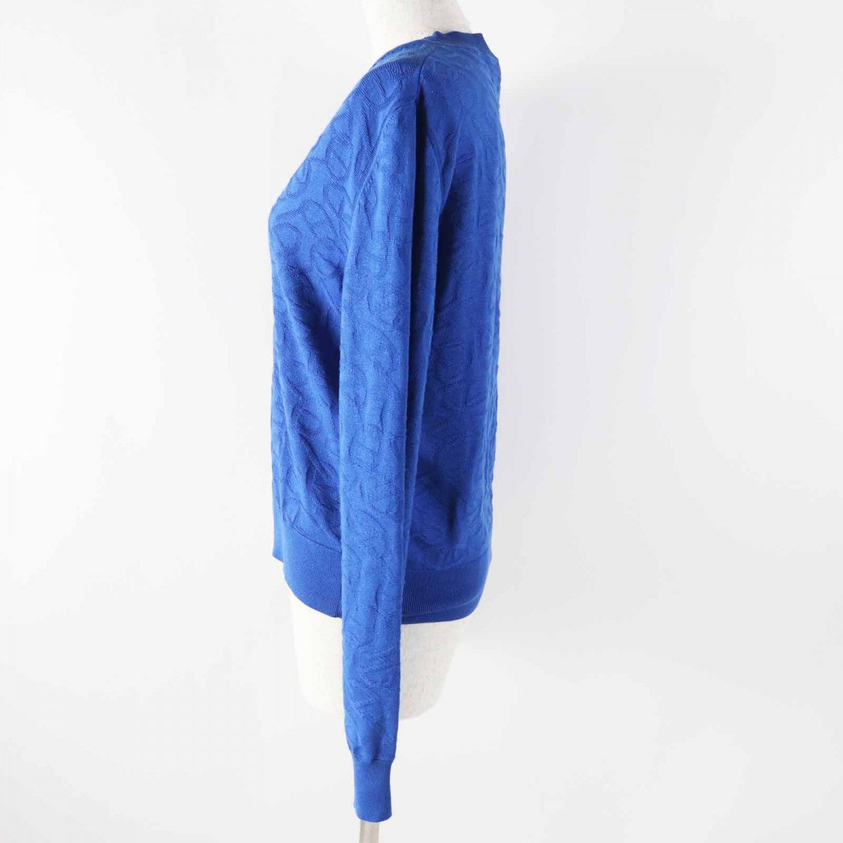 HERMES cardigan 4E2730DC Main: 57% silk, Main: 43% cotton blue Naoussa Women 38