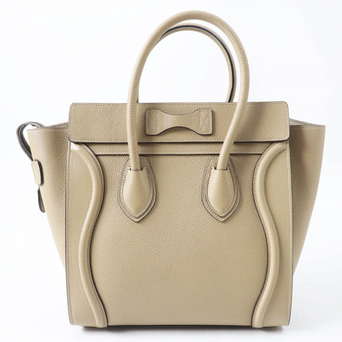 CELINE Handbag 18979 Main: Drummed calfskin yellow Luggage micro shopper Women