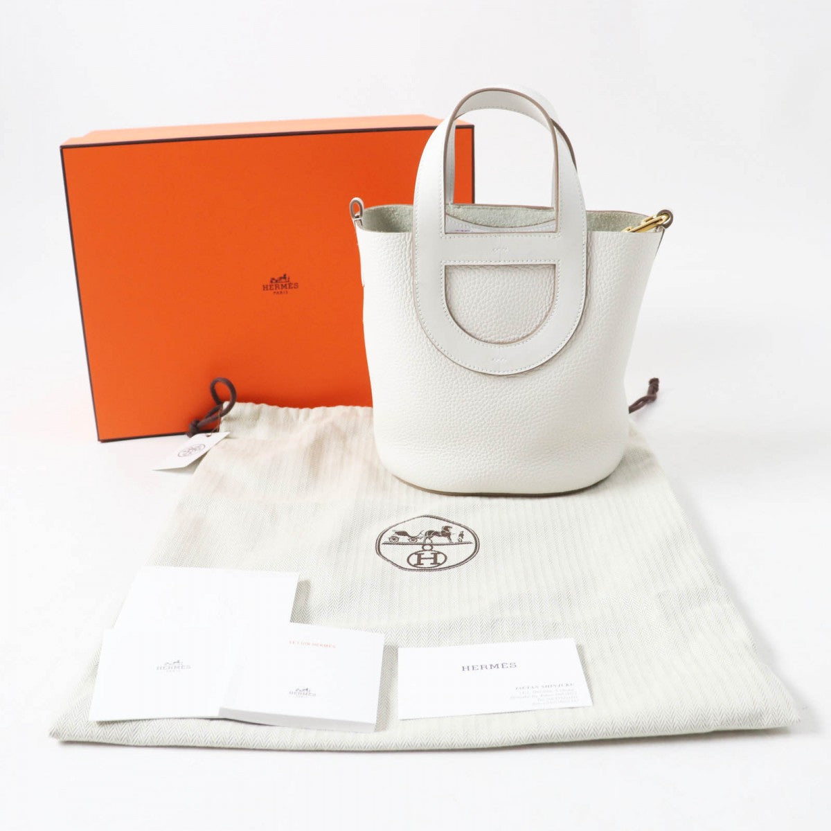 HERMES Handbag Main�FTaurillon Clemence white in the loop 18 Women