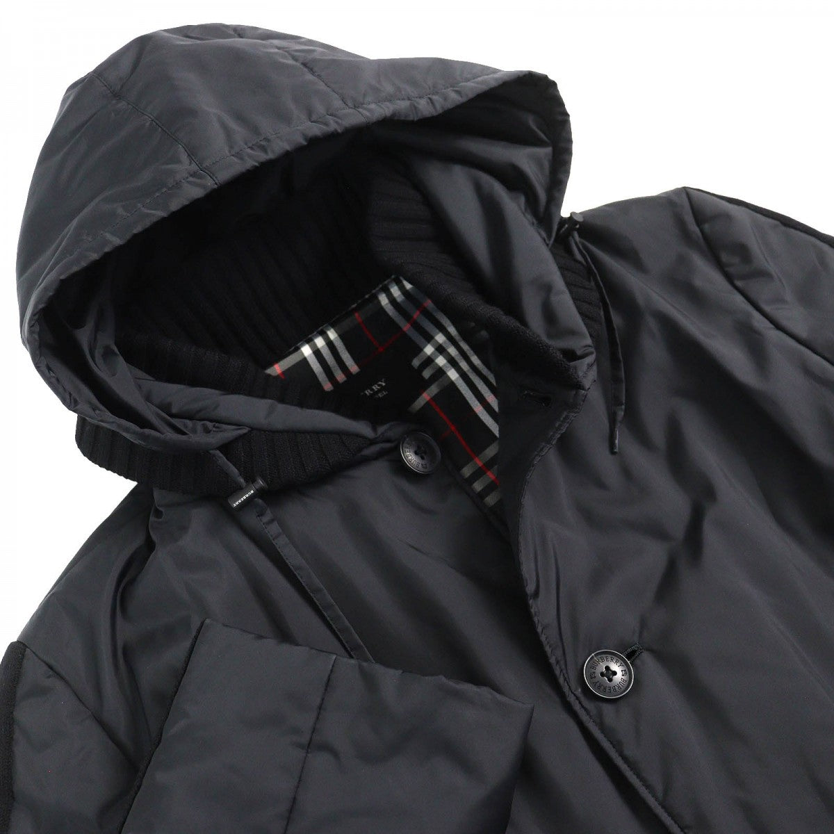 BURBERRY BLACK LABEL coat Outer: 100% polyester, Part: 100% wool, Filling: 100% polyester, Lining: Polyester, Lining: Cupra black mens L
