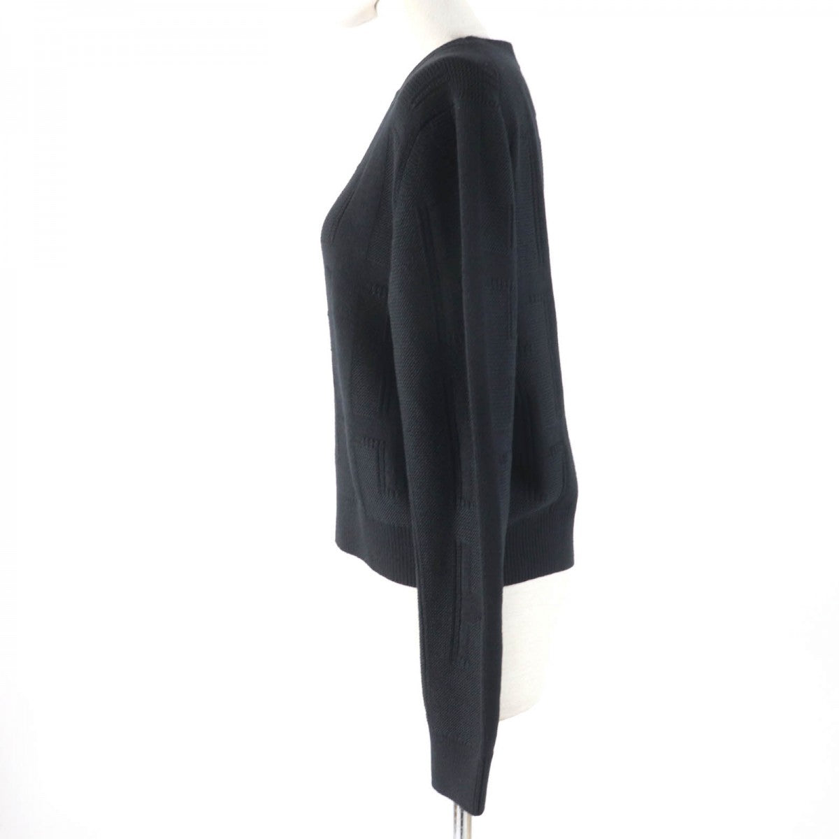HERMES knit Main: 100% wool black Women 38