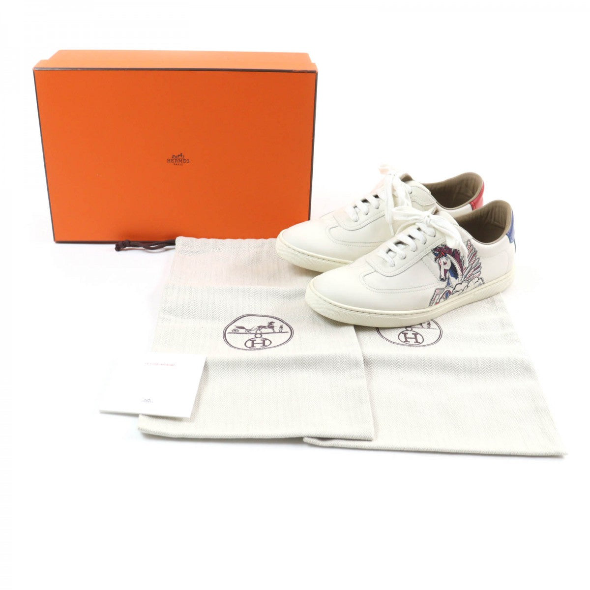 HERMES sneakers Main: Leather off white Quicker Women 38.5