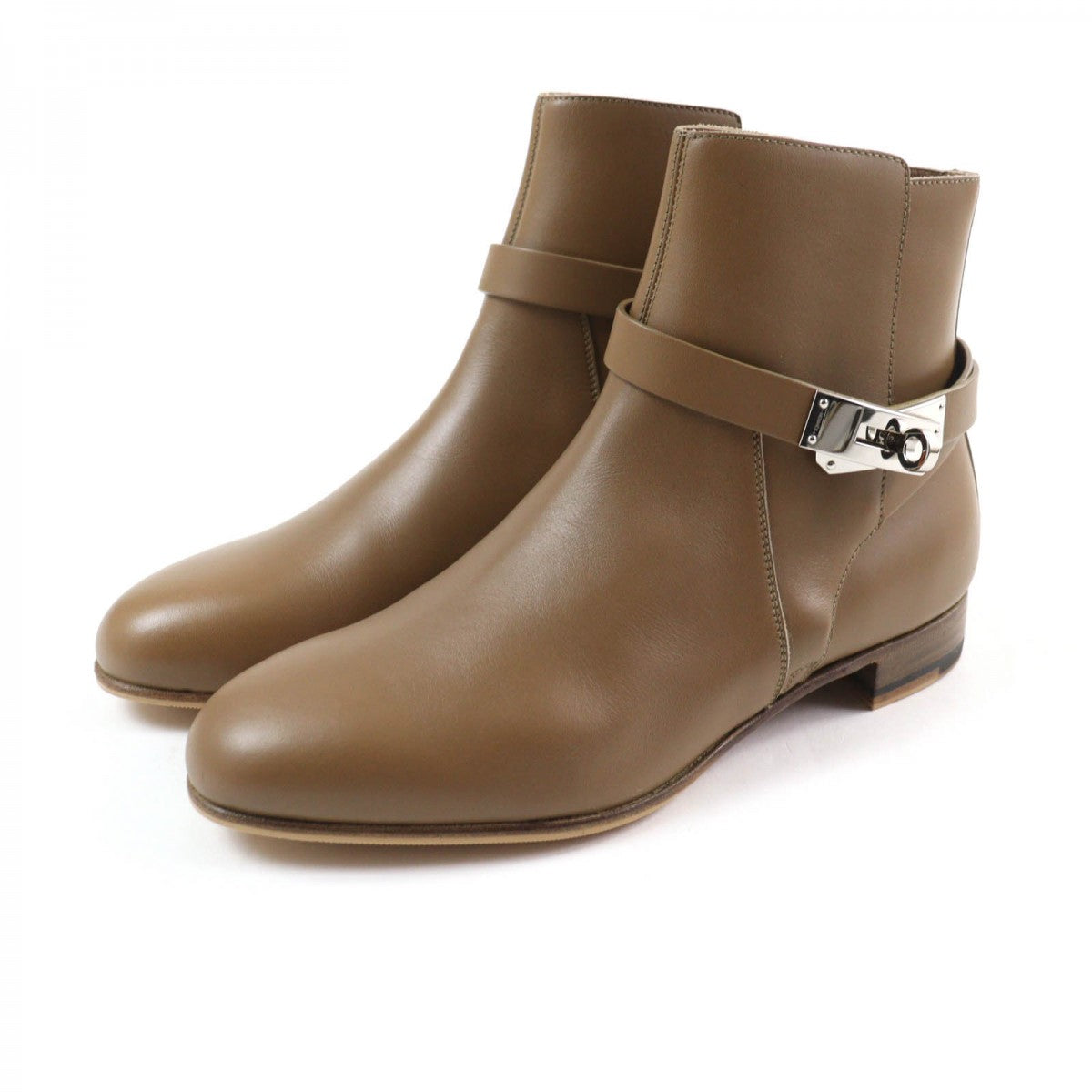 HERMES short boots Main: Leather Brown Neo Women 37.5