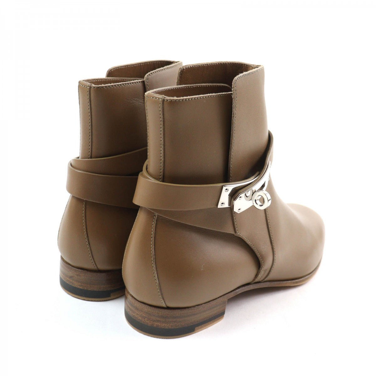 HERMES short boots Main: Leather Brown Neo Women 37.5