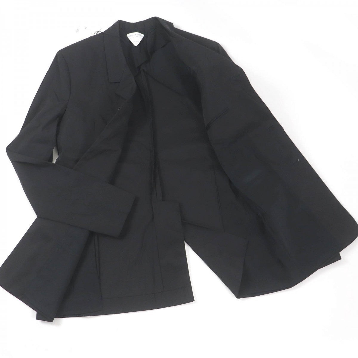 BOTTEGAVENETA tailored jacket 636451 Outer: 96% nylon, Outer: 4% polyurethane, Lining: 95% cupra, Lining: 5% polyurethane, Part: 80% polyester black mens 50