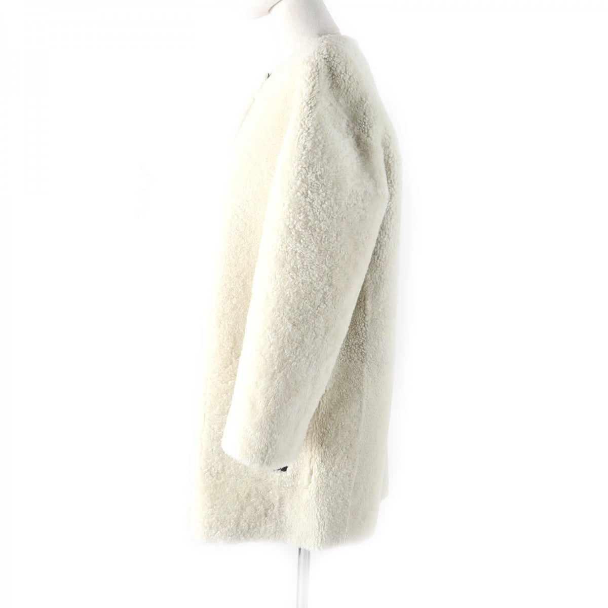 LOUIS VUITTON Mouton coat Main: 100% sheep leather Black White Women 36