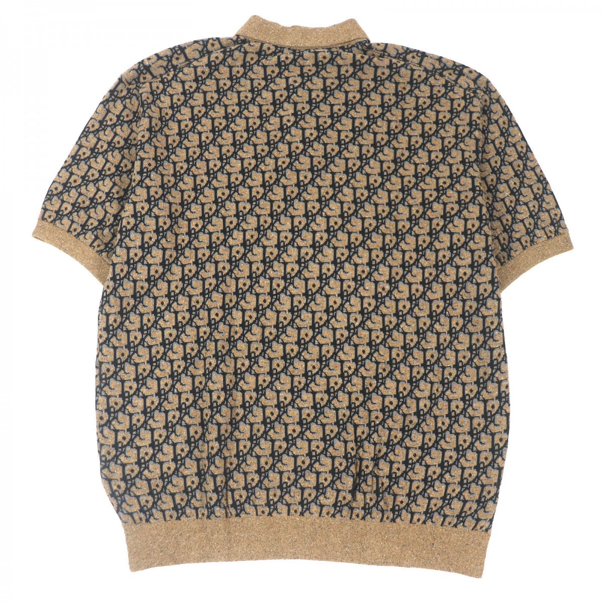 Dior Short sleeve polo shirt 283M830AT355 Main: 57% cotton, Main: 23% silk, Main: 20% silk Brown mens M