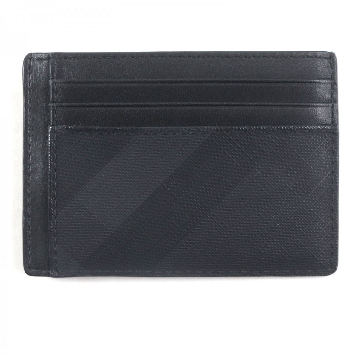 BURBERRY Card Case Main: Leather, Main: PVC black mens