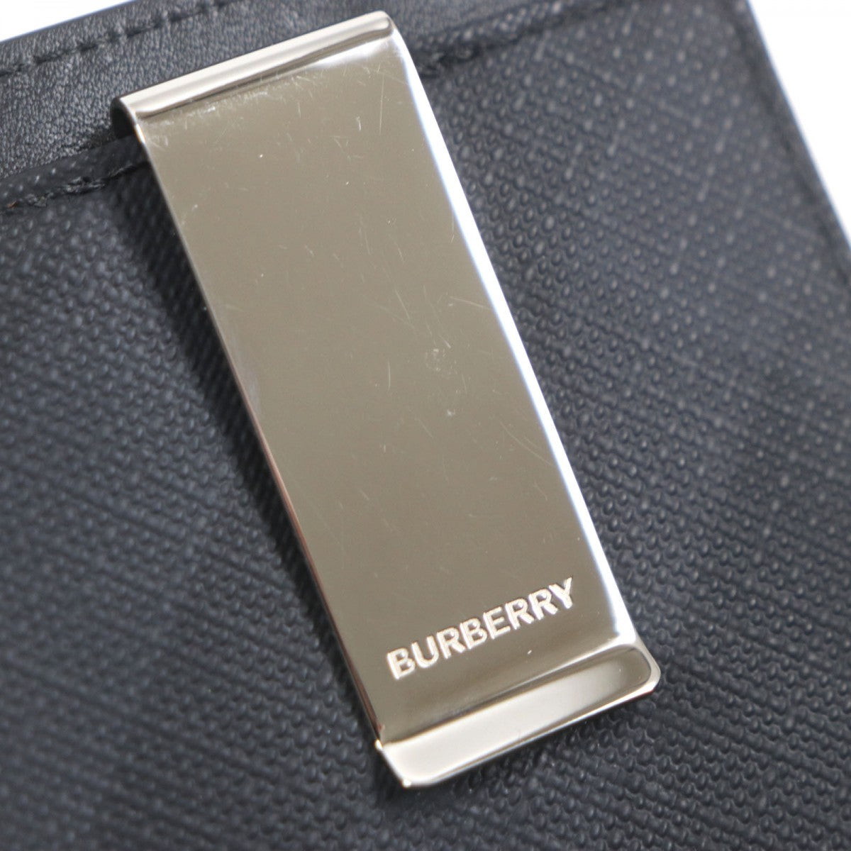 BURBERRY Card Case Main: Leather, Main: PVC black mens