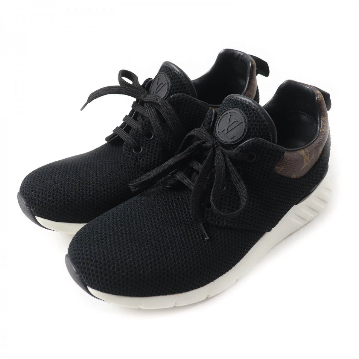 LOUIS VUITTON sneakers Monogram canvas, mesh black Fastlane line mens 6