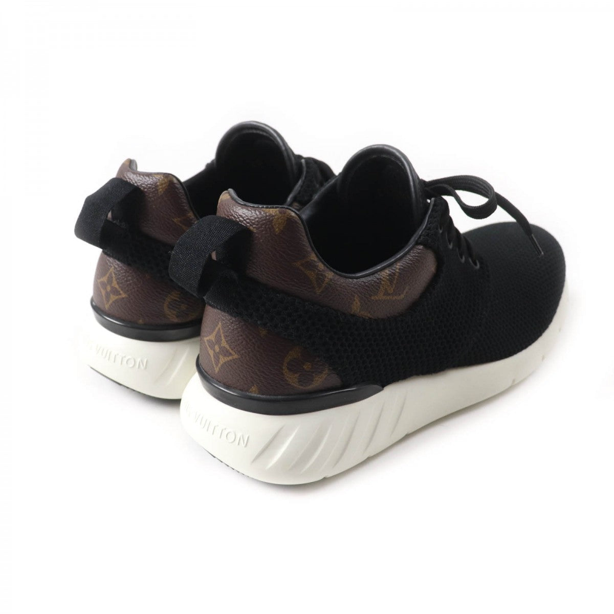 LOUIS VUITTON sneakers Monogram canvas, mesh black Fastlane line mens 6