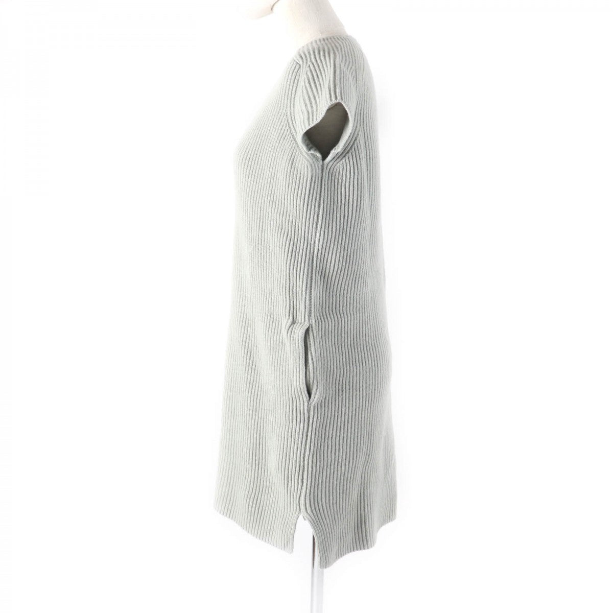 HERMES one piece Main: 80% wool, Main: 20% cashmere gray Women 36