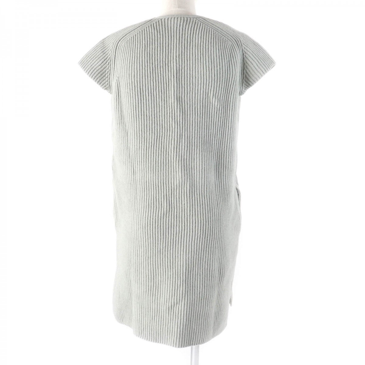 HERMES one piece Main: 80% wool, Main: 20% cashmere gray Women 36
