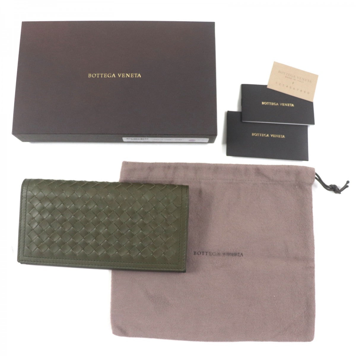 BOTTEGAVENETA Long Wallet Purse Main: Leather khaki mens
