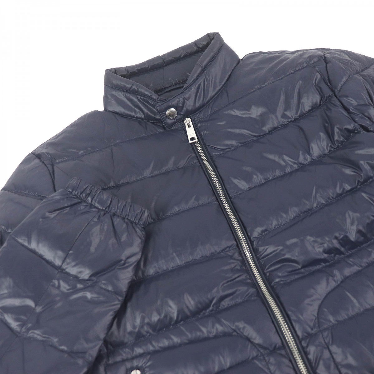 PRADA Down jacket SGA506 Main: 100% polyamide (nylon), Filling: 90% down, Filling: 10% feather, Partially recycled polyester Navy mens 46