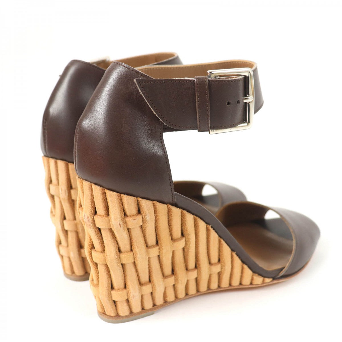 HERMES Sandals Main: Leather Dark brown Women 36.5