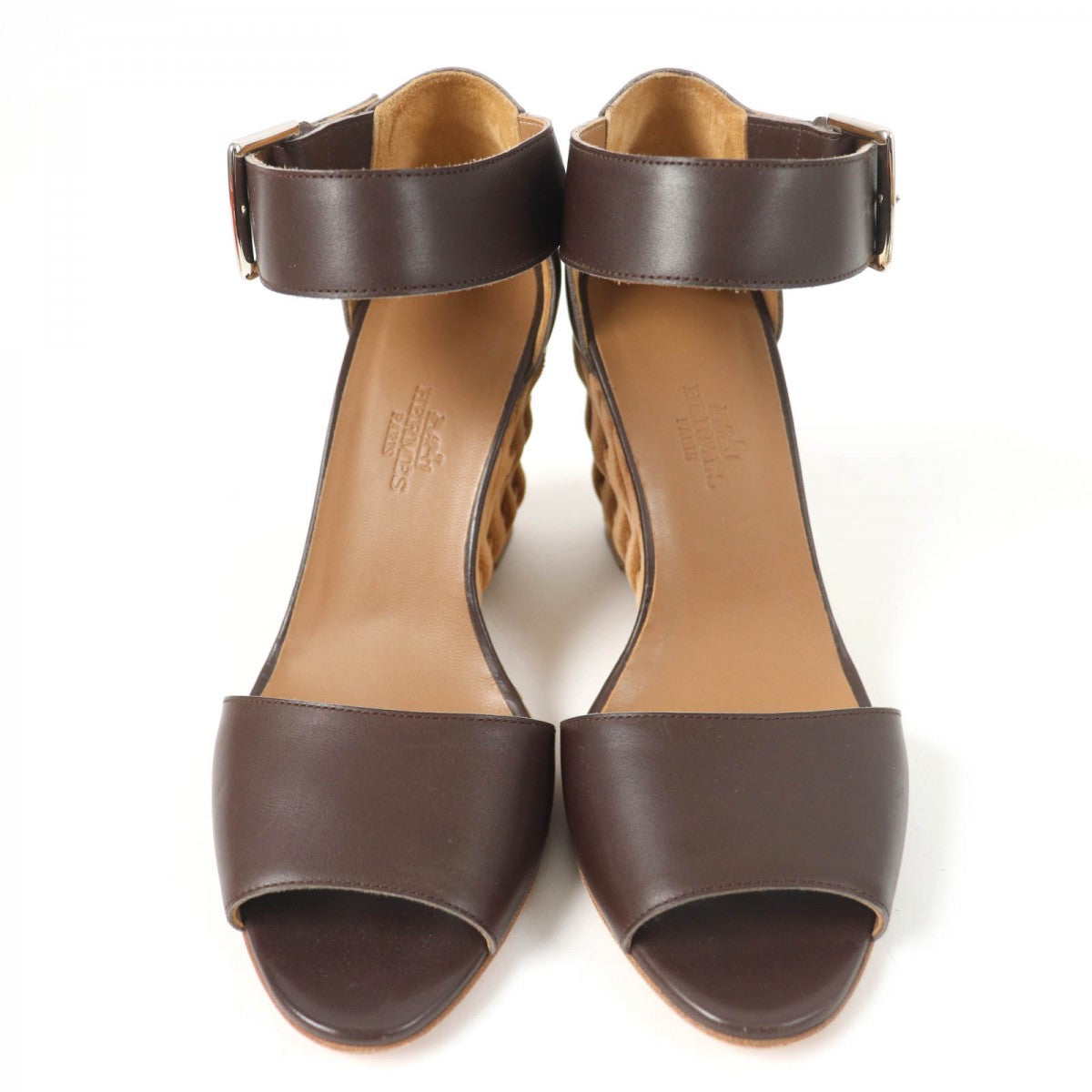 HERMES Sandals Main: Leather Dark brown Women 36.5