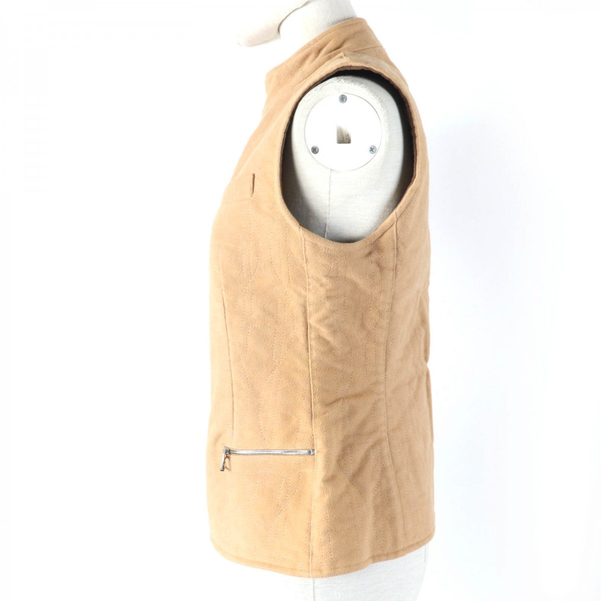 HERMES Vest Main: 100% cotton, Filling: 100% polyester beige Women 36