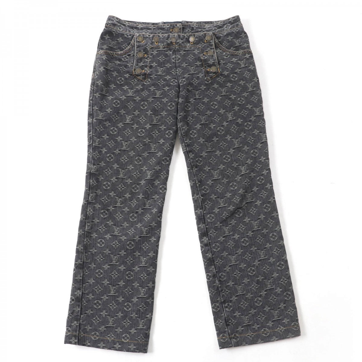LOUIS VUITTON Denim pants Main: 100% cotton indigo black Women 38