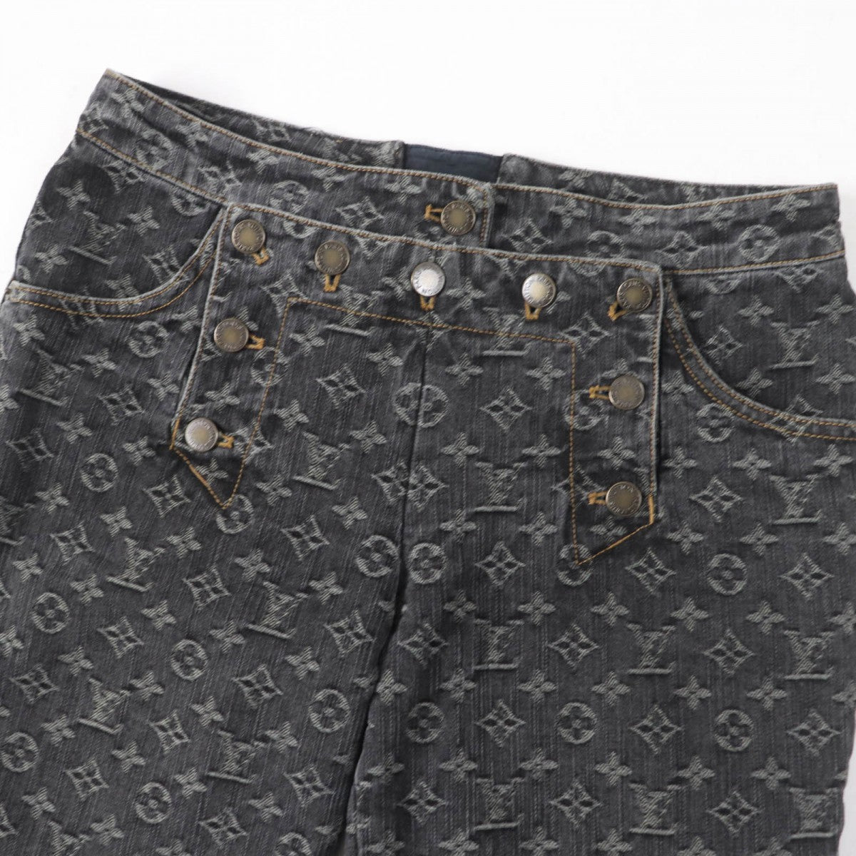 LOUIS VUITTON Denim pants Main: 100% cotton indigo black Women 38
