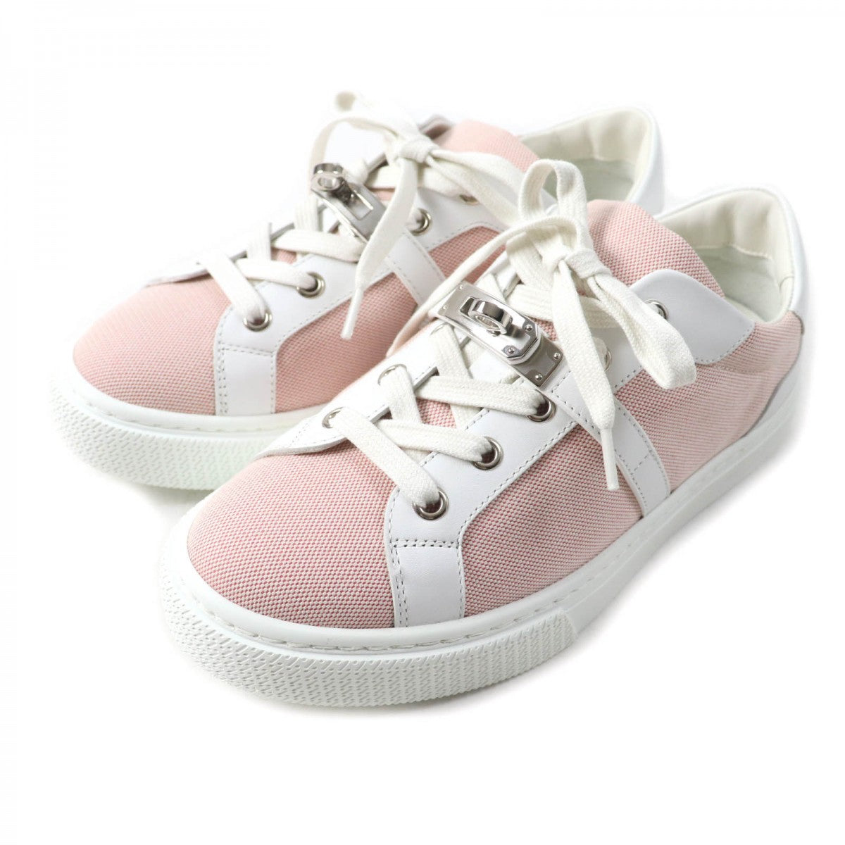 HERMES sneakers Main: Canvas, Part: Leather pink Day Women 36.5