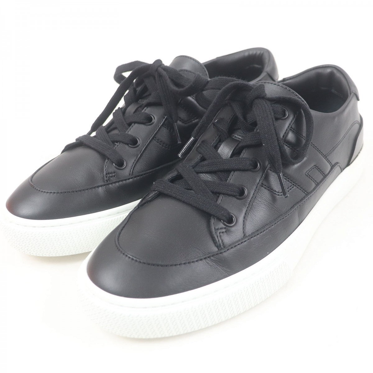 HERMES sneakers 212857Z leather black deep 40