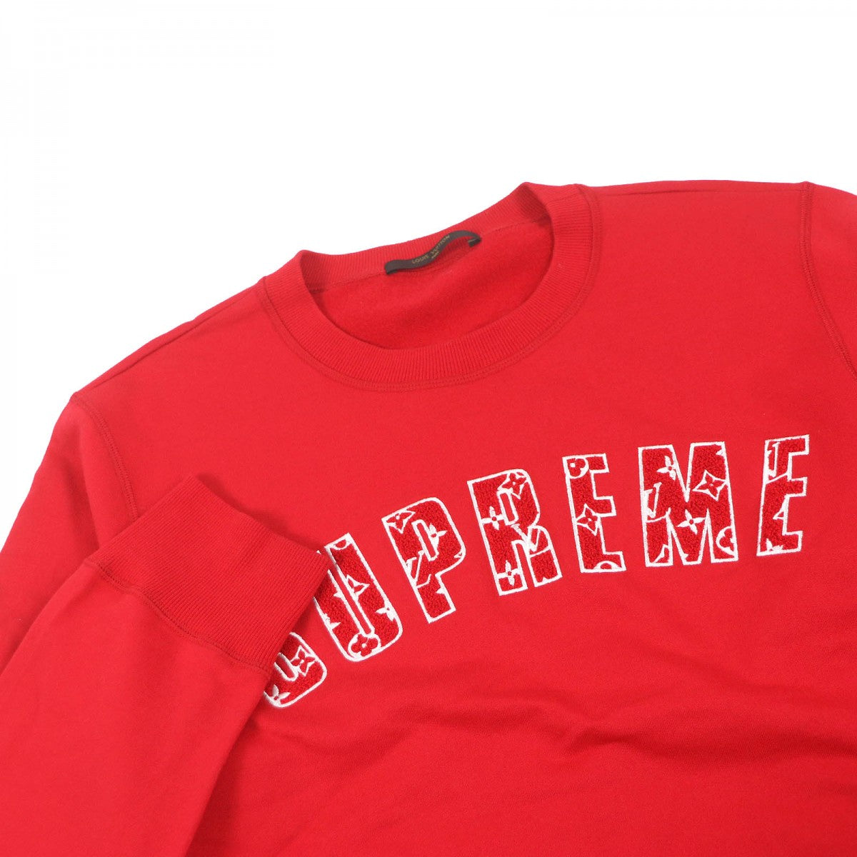 LOUIS VUITTON sweat Main: 88% cotton, Main: 12% rayon Red mens XL
