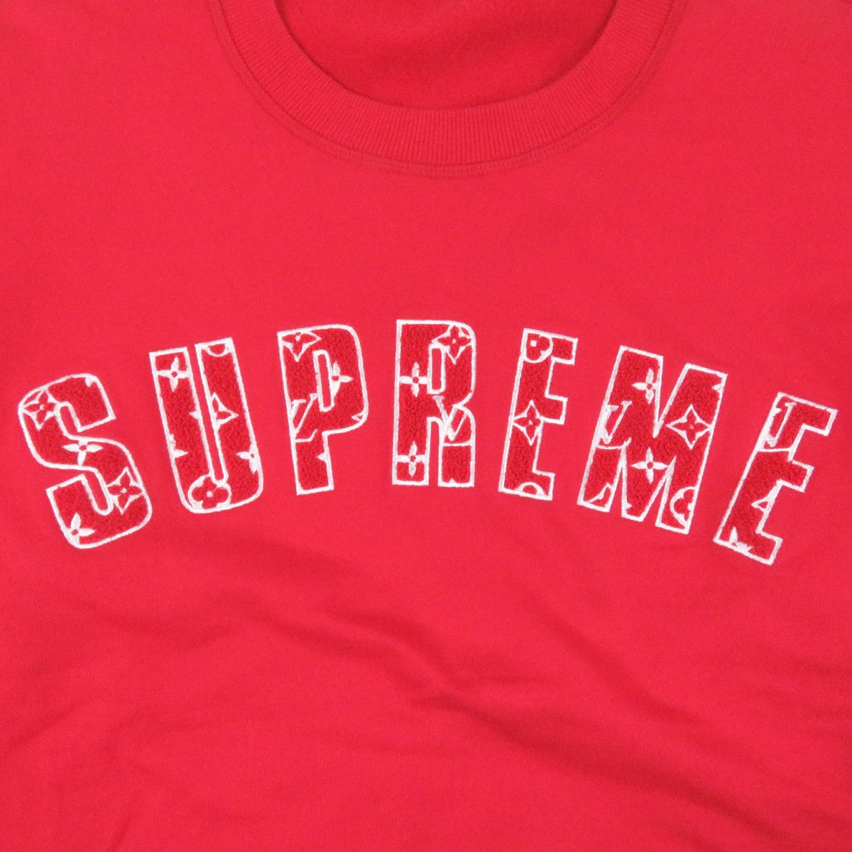 LOUIS VUITTON sweat Main: 88% cotton, Main: 12% rayon Red mens XL