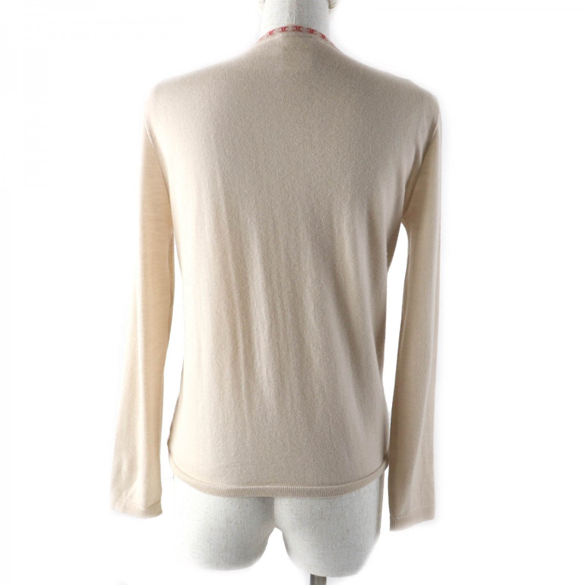 CHANEL ensemble 01S P17962 Main: 100% cashmere Beige red Women 38